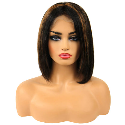 Gabrielle Union Medium Straight Lace Front Human Hair Wig 14 Inches